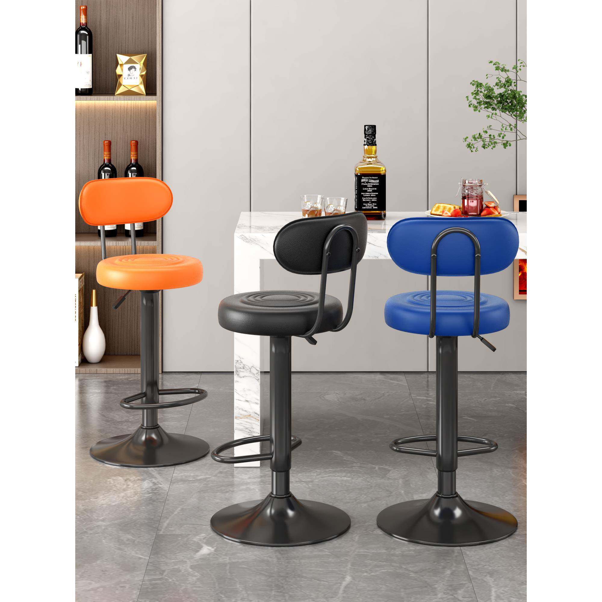 吧台椅高脚凳吧台凳升降旋转收银台轻奢高级感酒吧椅子家用高凳子