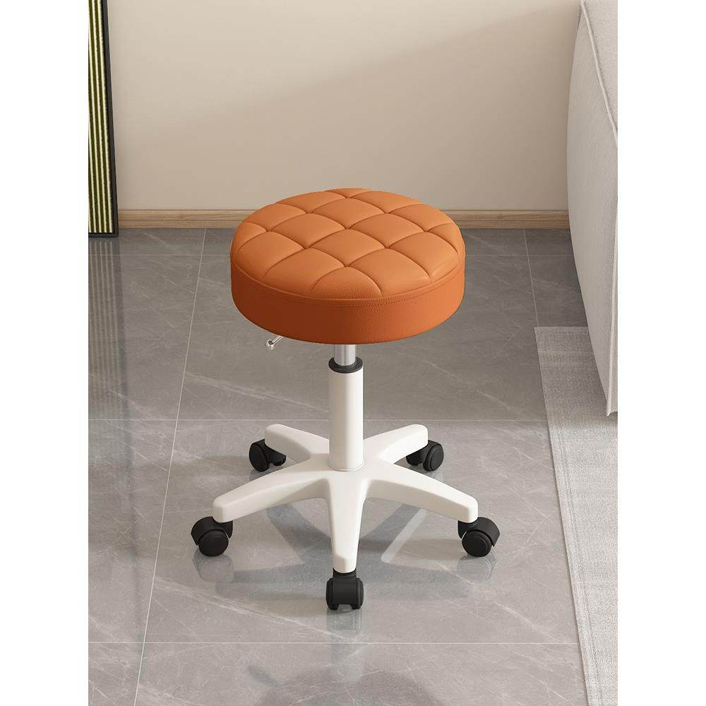 美容院凳子升降旋转美发美甲理发店家用带轮子轱辘圆大工椅子剪发