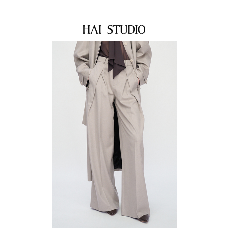 秋冬新品女羊绒阔腿裤休闲裤长裤