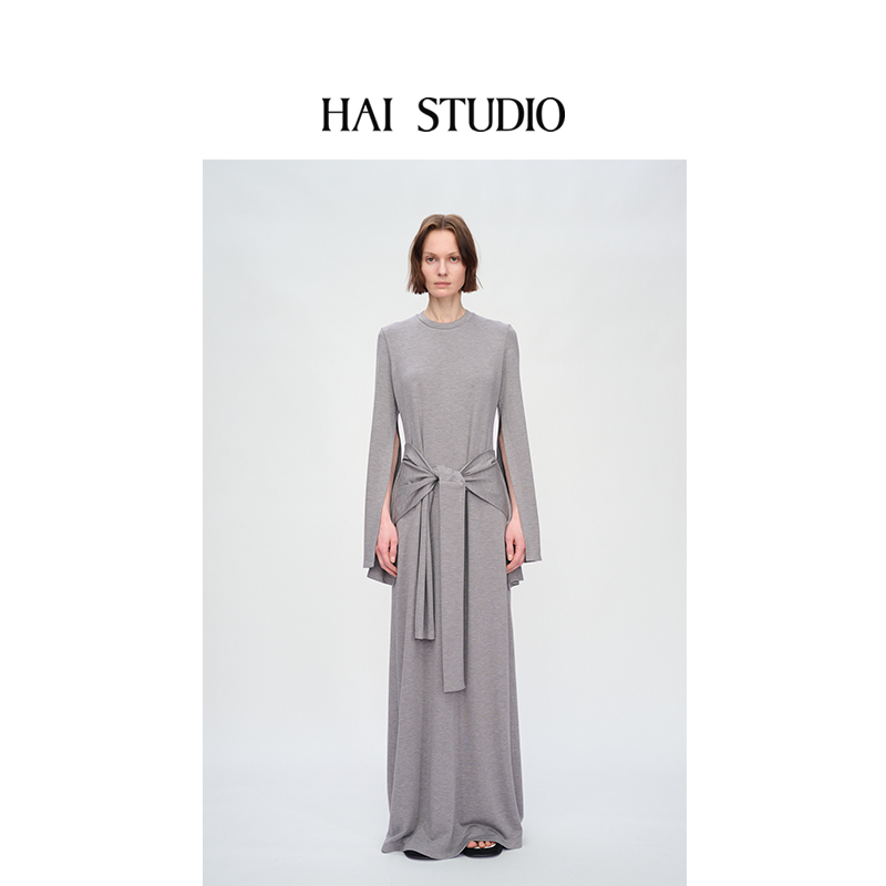 秋冬新品女士假两件针织连衣裙