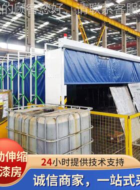 移动式伸缩喷电房 动双轨道标准HC-SSF-0型 无晾干打磨油尘漆房环