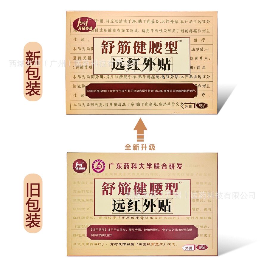 广东医科大学联合研发舒筋健腰型远红外贴护理膏肩周颈椎病贴5899
