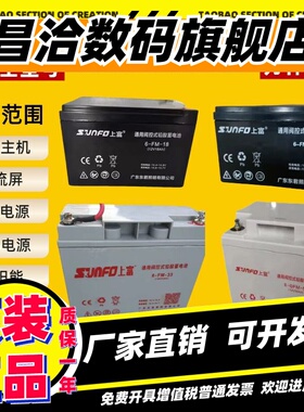 上富蓄电池6-GFM-12V18A24A33A40A55AH广东东君A型消防集中电源箱