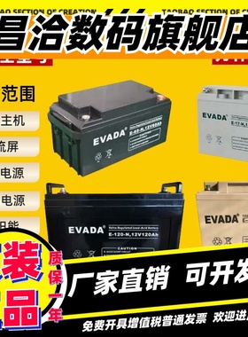 EVADA爱维达蓄电池E-65-N/12V65A24A38A40A55H80A100AH直流屏EUPS