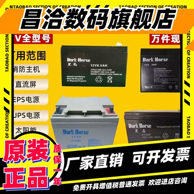 DarKHorse黑马蓄电池12V100A65A38A24A17A7.5A8.5A3.2AH消防EUPS