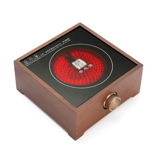 木壳电陶炉胡桃木电陶炉茶炉迷你轻音小型烧水煮茶器家用商用茶具