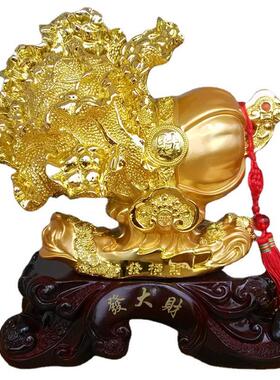 金色发大财发横财百财如意树脂工艺品摆件家居装饰开业礼品