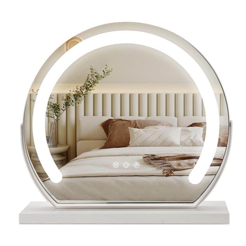 化妆镜带灯led爆款好莱坞高清台式桌面大号梳妆镜化妆师镜子