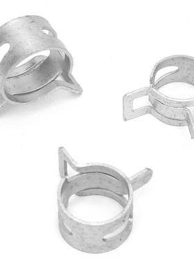 160pcs盒装银色弹簧管夹钢带型达克罗卡箍汽车水管油管喉箍