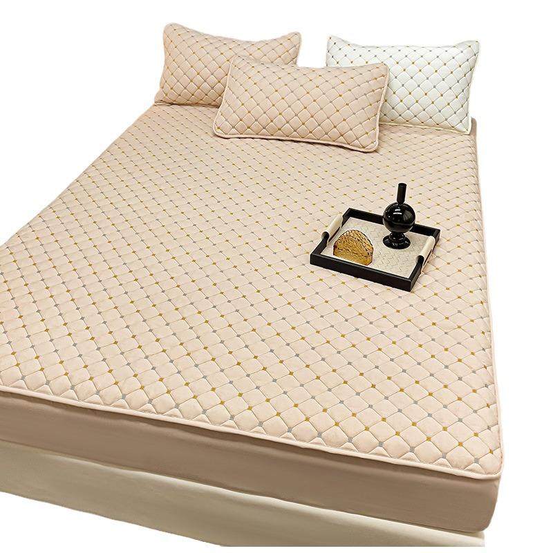 新款加厚夹棉床笠水洗棉原棉床罩床垫外贸床笠保护套,床上用品,床裙,淘宝优惠券,粉丝福利购,淘宝优惠卷