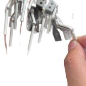 提供加锡焊头沾锡脉冲热压焊锡头双点热压焊咀精密电子点焊头