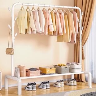 家用简易晾衣架可移动落地晾衣杆出租屋宿舍阳台不占空间的挂衣架