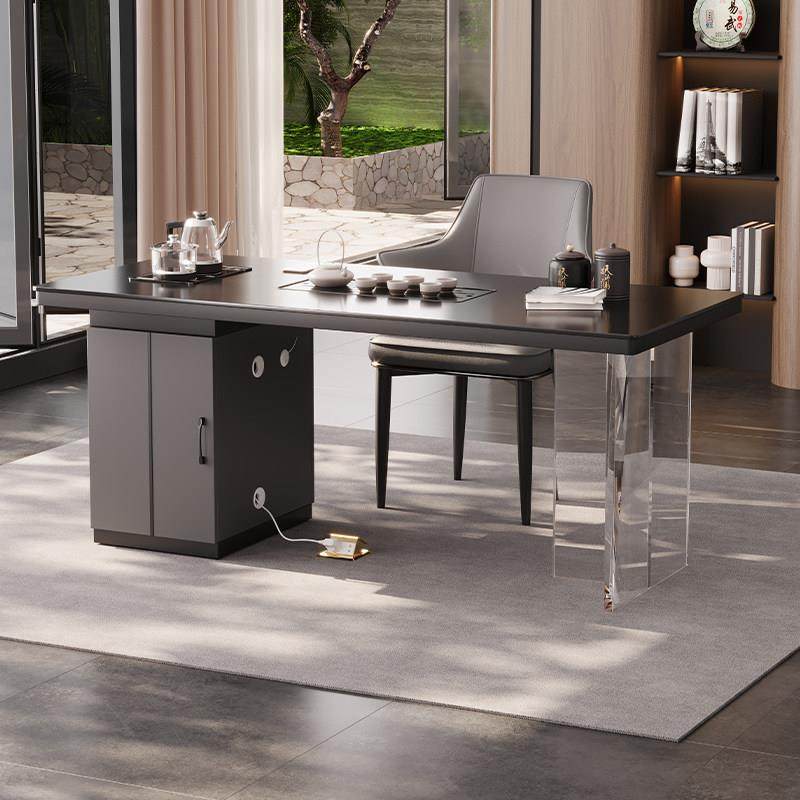 现代高端纯黑岩板茶台客厅家用小户型多功能烧水壶一体功夫泡茶桌,住宅家具,家用茶台/茶桌,淘宝优惠券,粉丝福利购,淘宝优惠卷