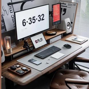 实木电动升降桌电脑台式 桌家用书桌办卧室公桌电竞桌大板长条桌