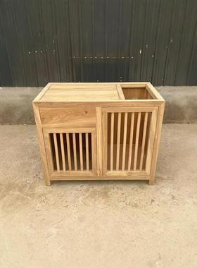 新中国风实木茶柜北方老榆树简约办公室客厅墙餐具柜储物架白色残