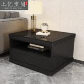 现代简约客厅沙发边柜边几北欧轻奢极简实木原木方形茶几角几意式
