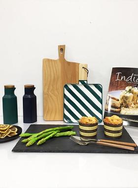 样板房软装厨房样板间摆件菜谱组合面包蔬菜锅具北欧式装饰品