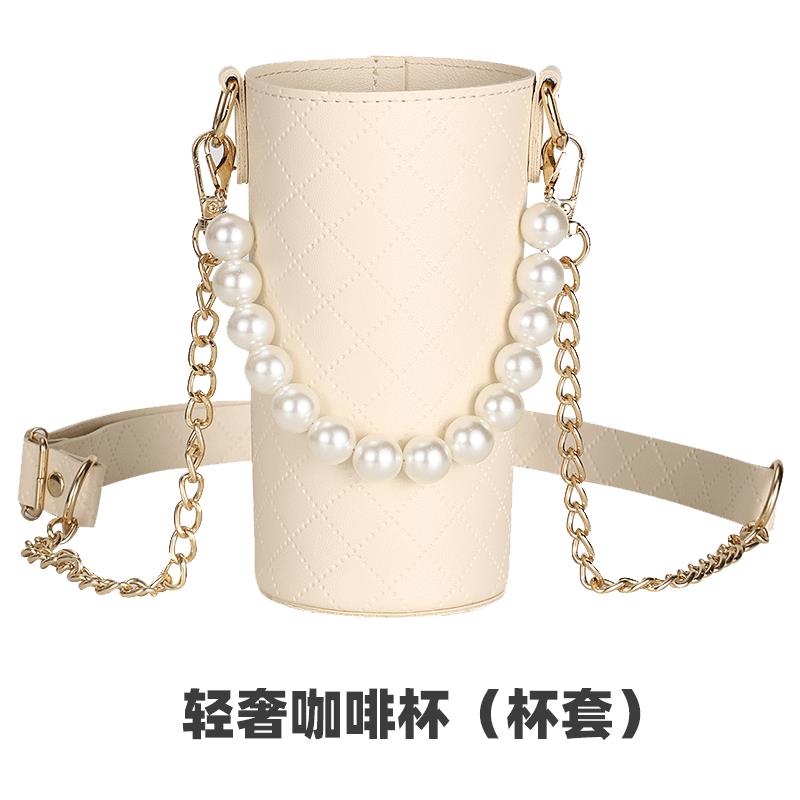 铃兰花杯套24新款保温陶瓷内胆咖啡杯吸管水杯子防烫杯套