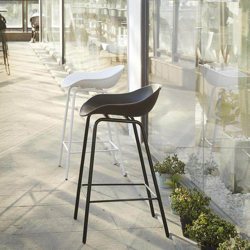 北欧塑料吧台椅子创意铁艺酒吧椅网红ins家用高脚椅黑白色吧台凳,住宅家具,家用高脚椅,淘宝优惠券,粉丝福利购,淘宝优惠卷