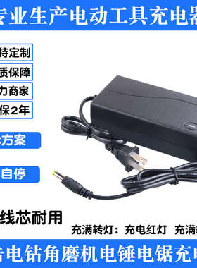 18V21V48V68V88V98V冲击钻扳手角磨机电锤电锯风炮锂电池充电器线