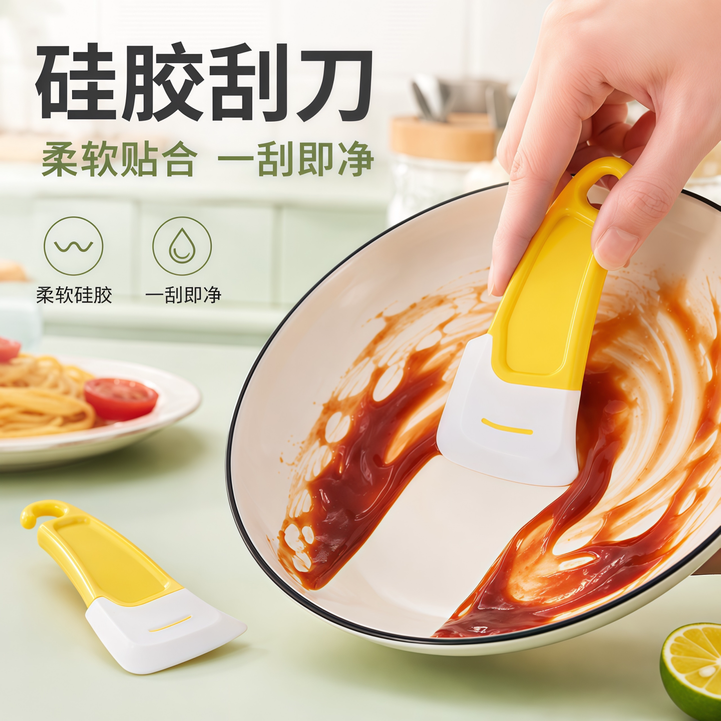 洗碗机硅胶刮刀耐高温多功能