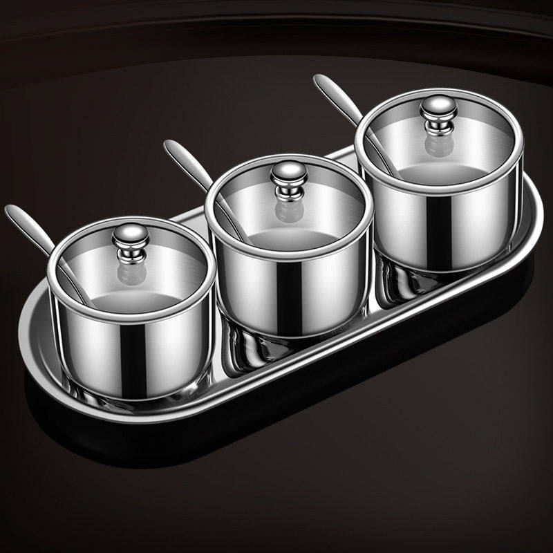 有盖调料304不锈钢调料盒套装家用收纳盒子调味厨房盐,厨房/烹饪用具,调味瓶罐/调料研磨器,淘宝优惠券,粉丝福利购,淘宝优惠卷