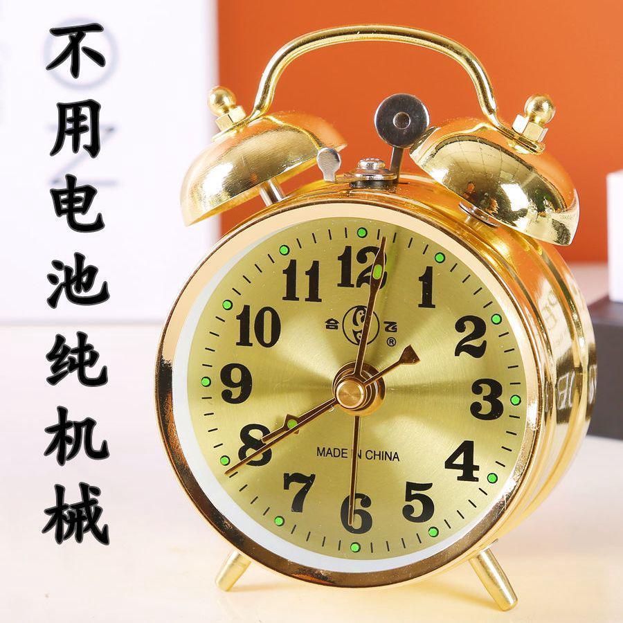 超大声音马蹄表机械老式上发条小鸡啄米闹钟复古环保金属机芯闹钟