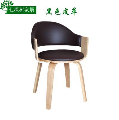 #实木转椅简约电脑椅家用餐书房学习椅子扶手靠背小巧休闲办公椅