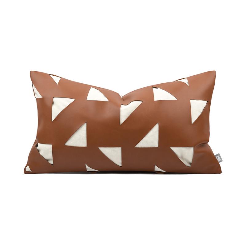 6b76家居信封拼色蝴蝶结腰枕沙发抱枕客厅样板间长装饰靠枕