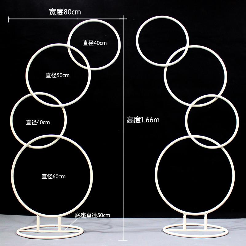 新款婚庆道具背景圆环拱门路引婚礼铁艺花艺圆环圆圈吊顶圆环