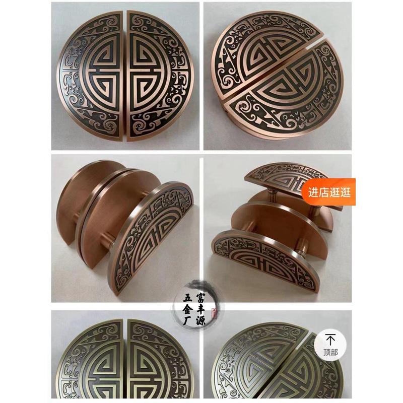 可拉手半圆玻璃门拉手半圆门拉手圆形大门半圆订中式半圆新品