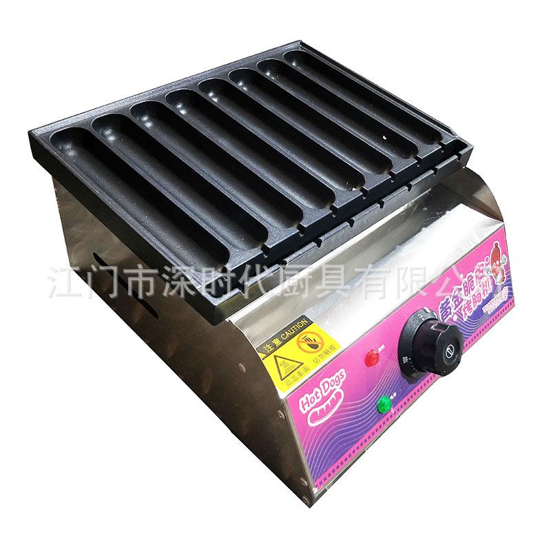 P电烤肠机小食零食摆摊设备不锈钢烤肠炉电热两个烤盘