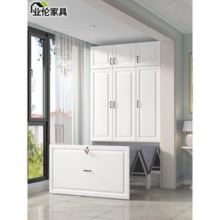 休闲阳台隐形床折叠床家用小公寓多功能衣柜储物一体折叠床3Ch1