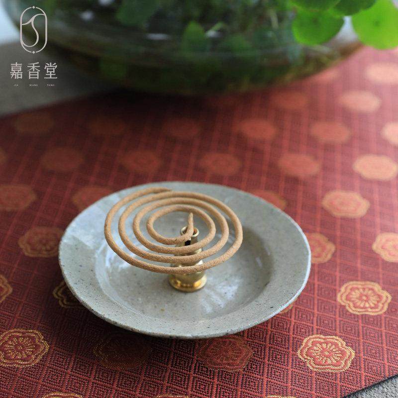 嘉香堂 陶瓷素云里香碟套组 线香香插家用室内盘香香炉创意小摆件,家居饰品,香薰炉,淘宝优惠券,粉丝福利购,淘宝优惠卷