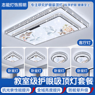 2025年新款 智能语音控制牡丹仿水晶亚克力吸顶灯客厅卧室全屋套餐