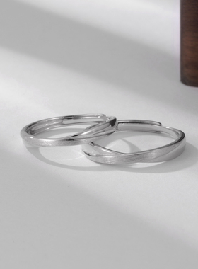 情侣对戒钱万千925纯银戒指