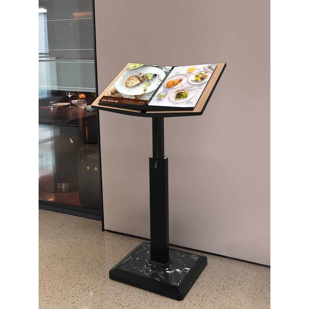 餐厅饭店门口宣传单页翻页菜谱菜单展示架落地a4广告立牌立式水牌