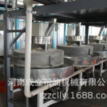 石磨单机的 价格石磨麦州加荞工设备图片 郑石磨磨粉机组