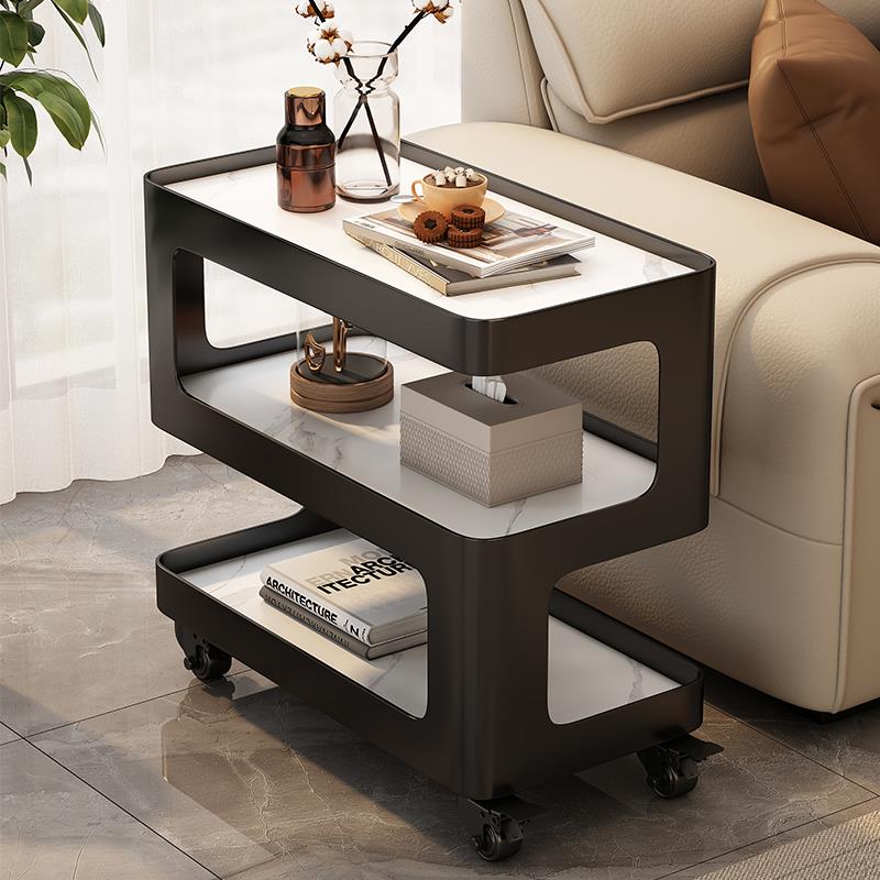 轻奢客厅沙发边几边柜可移动简约现代边桌小户型茶几置物架高级感