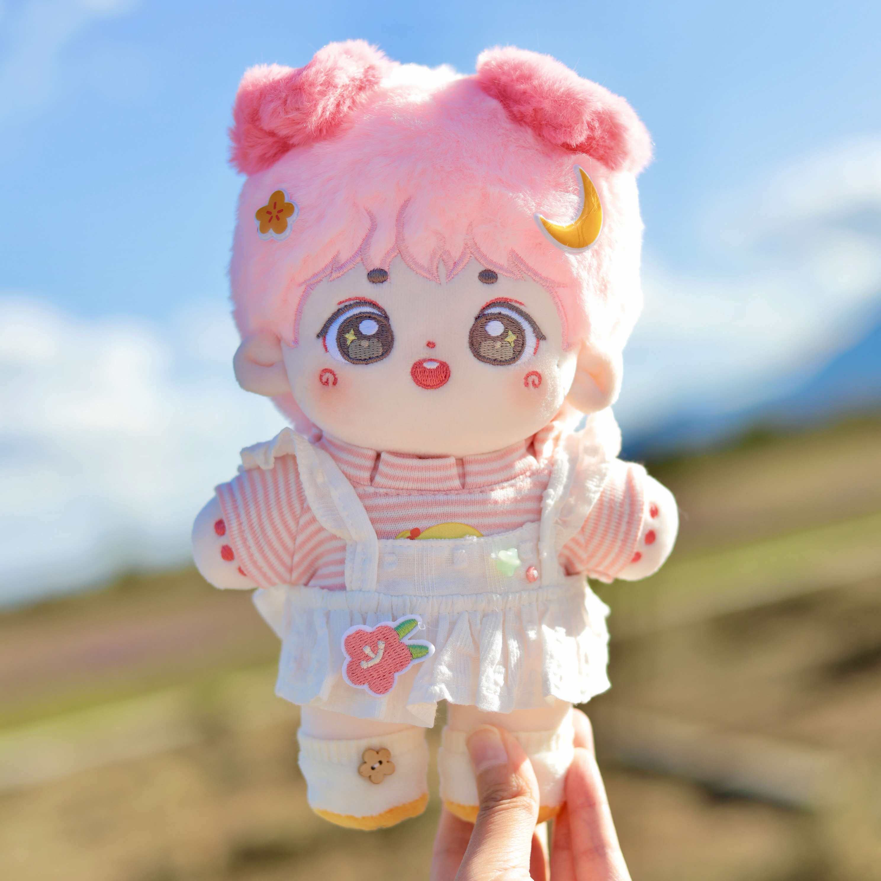 现货20cm蔡徐坤棉花娃娃胖胖体兔毛公仔玩偶裸娃毛绒玩具生日礼物