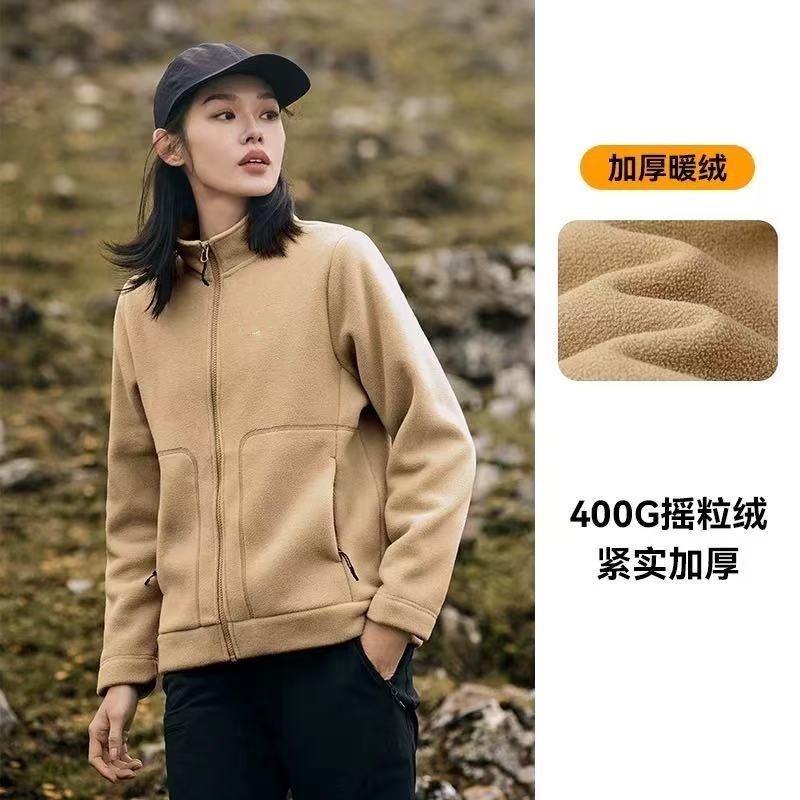 秋冬上新！拓家女装秋冬立领保暖抓绒衣轻暖户外摇粒绒外套