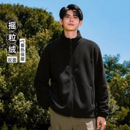 秋冬上新！M~5XL码 班NL家成人款冬季双面抓绒保暖立领冲锋衣内胆