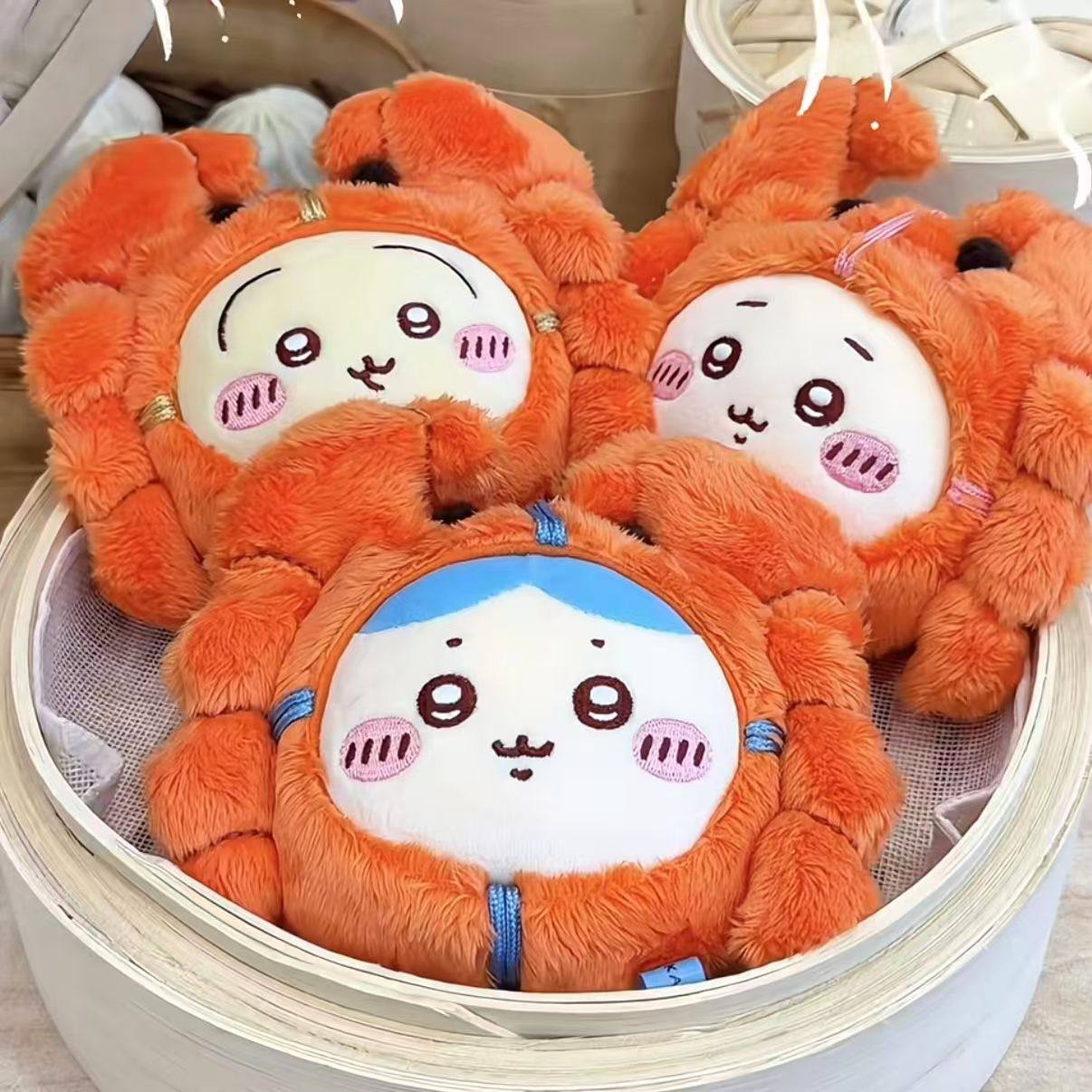 吉伊卡哇chiikawa大闸蟹毛绒玩偶公仔可爱乌萨奇吉伊小八玩具挂件