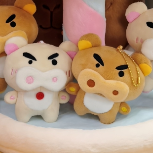 13C左卫门系列肥嘟嘟轻松左卫门熊哥熊妹可爱挂件毛绒挂件送女友