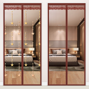 免打孔沙窗 精品魔术贴防蚊门帘磁铁磁性纱窗网自粘型家用纱门自装