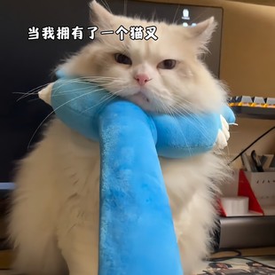 喵咪讨伐棒毛绒玩具自嗨解闷神器消耗体力逗猫棒制裁狗狗宠物用品