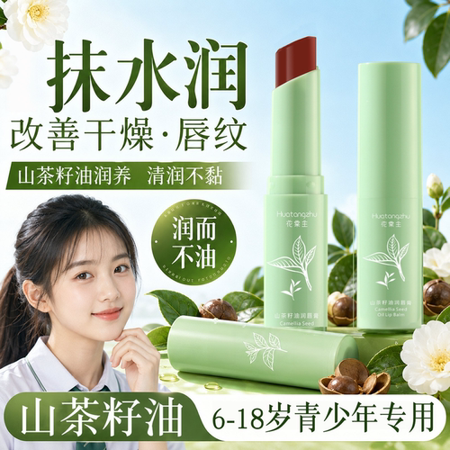 山茶籽油唇膏学生专用保湿滋润补水仿干裂青少年学生高颜值 S2