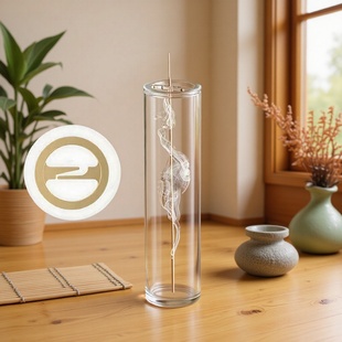 夜灯款线香防灰倒挂香插玻璃家居香薰摆件香炉茶室博山炉劲家出品