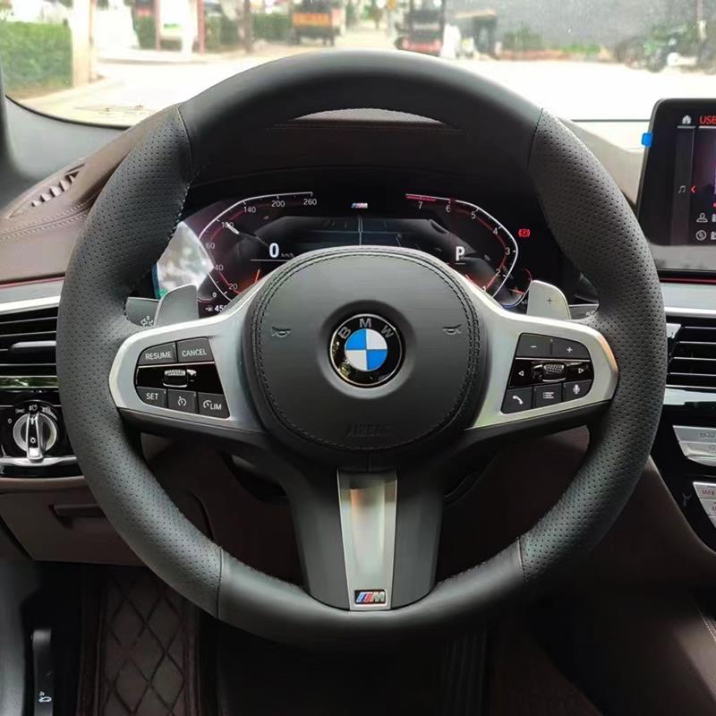 宝马新5系3系X6系4系7系1系X5X3X1X2X4X67头层小牛皮手缝方向盘套