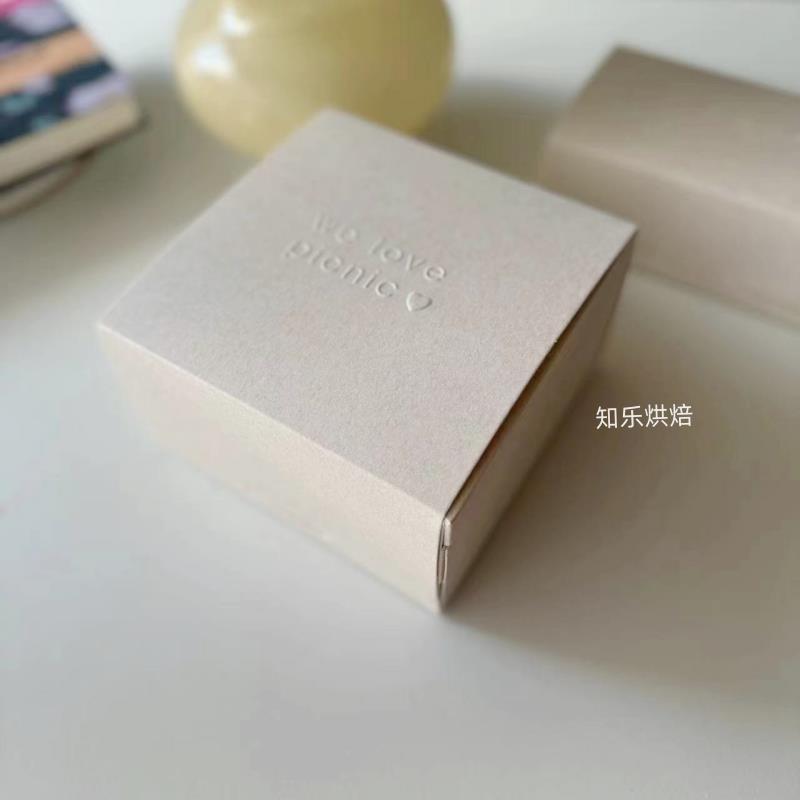 25个INS风高级简约感点心包装纸盒曲奇饼雪花酥首饰品包装纸盒